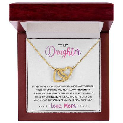 My Daughter - Sound Of My Heart Interlocking Hearts Necklace