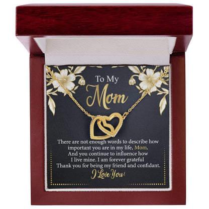 To My Mom Interlocking Hearts Necklace