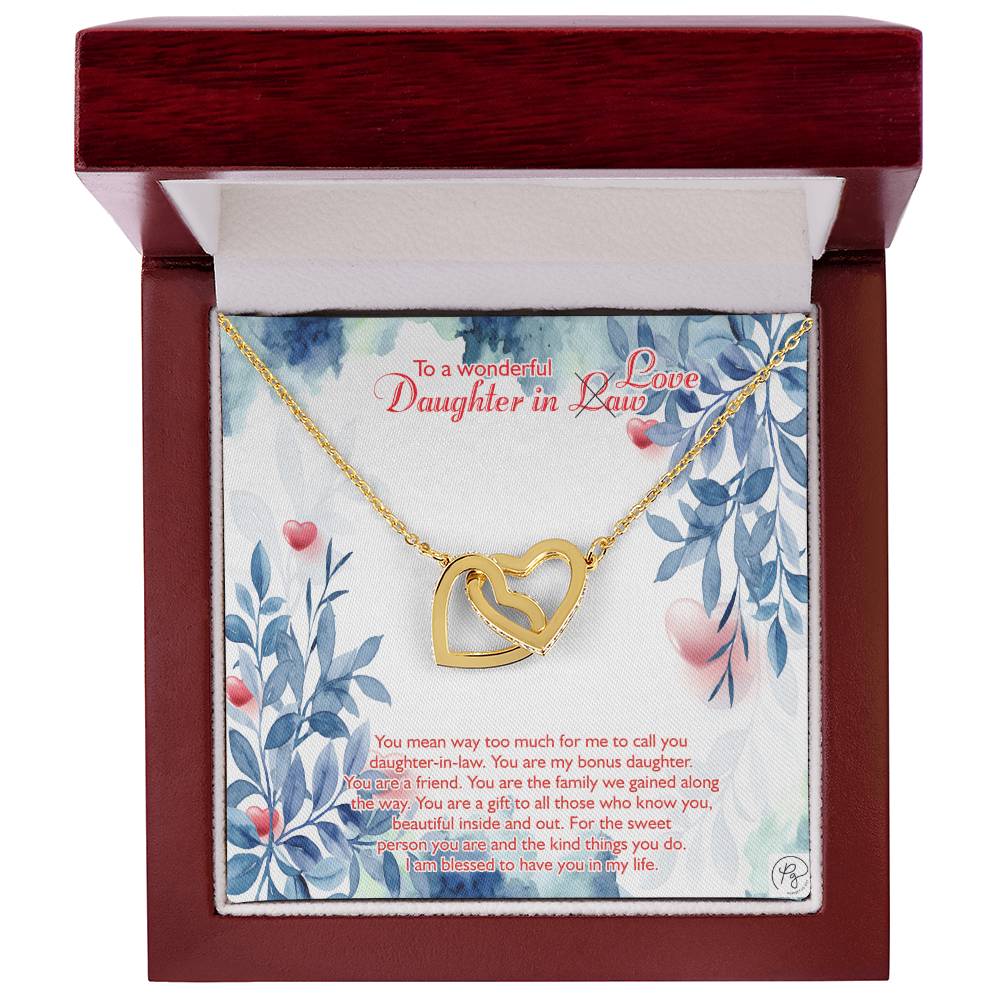 Perfect Us Gifts To Our Daughter-In-Law Gift On Wedding Day?????? Interlocking Hearts Necklace