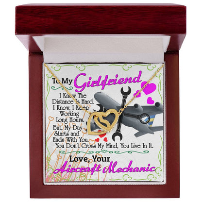 Aircraft Mechanic'S Girlfriend - Interlocking Heart Necklace Interlocking Hearts Necklace