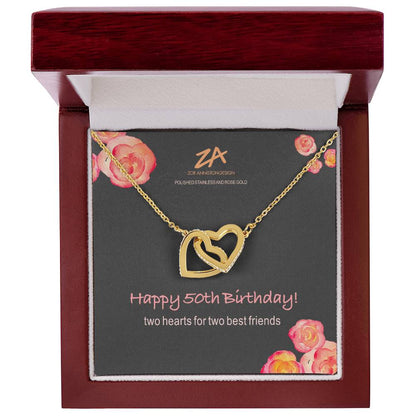 Happy 50Th! Interlocking Hearts Necklace