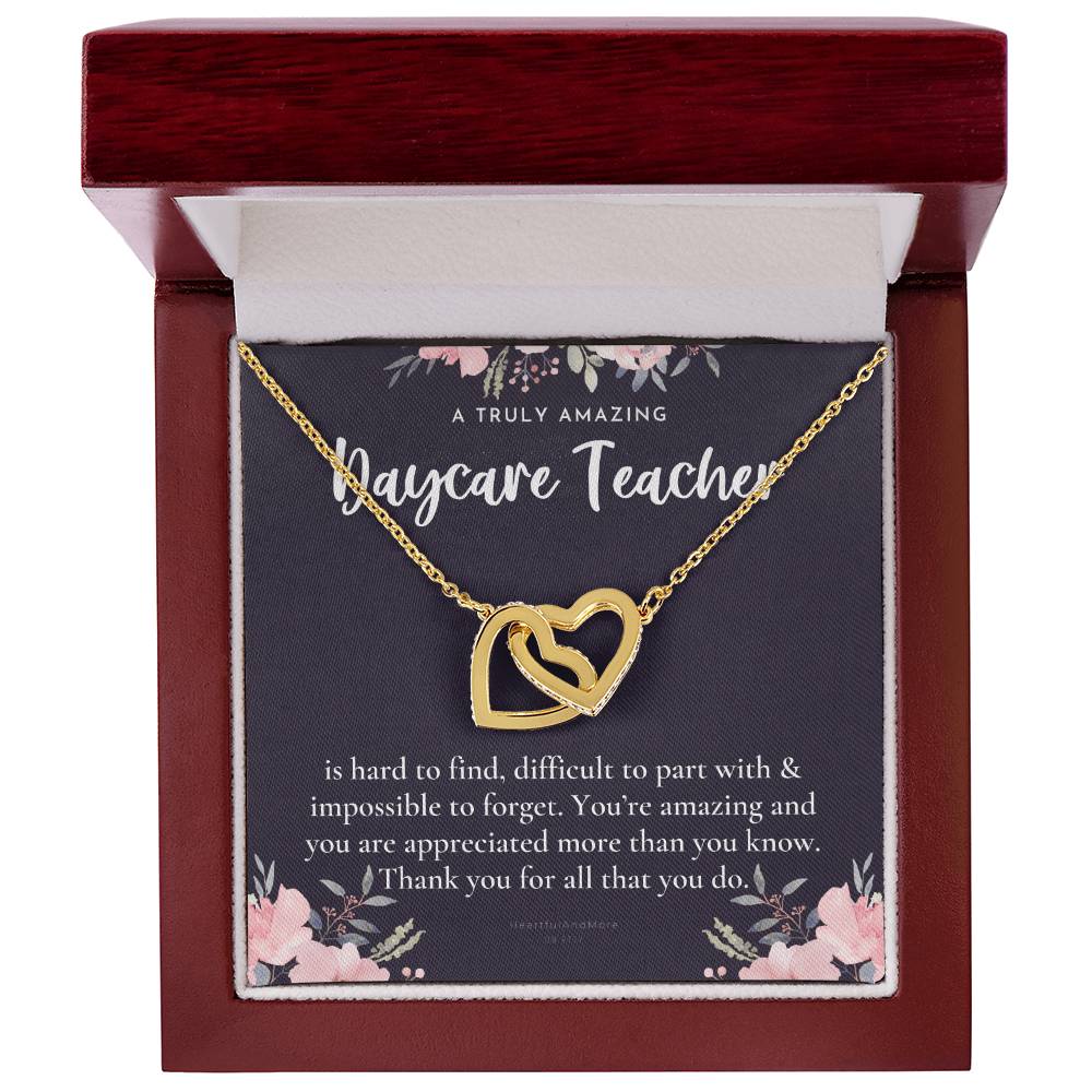 Daycare Teacher Gift For Daycare Provider Gifts Daycare Thank You Gifts Preschool Teacher Gift Thank You Gift Daycare Interlocking Hearts Necklace