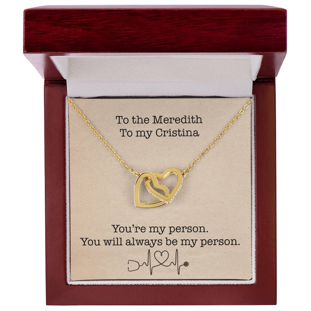 Grey'S Anatomy - You'Re My Person Interlocking Necklace Interlocking Hearts Necklace