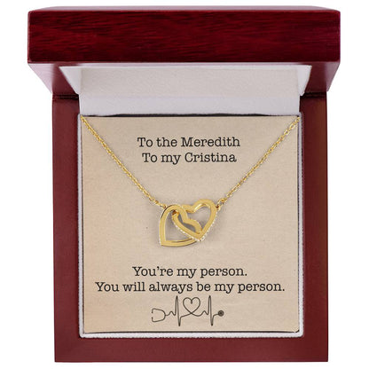 Grey'S Anatomy - You'Re My Person Interlocking Necklace Interlocking Hearts Necklace