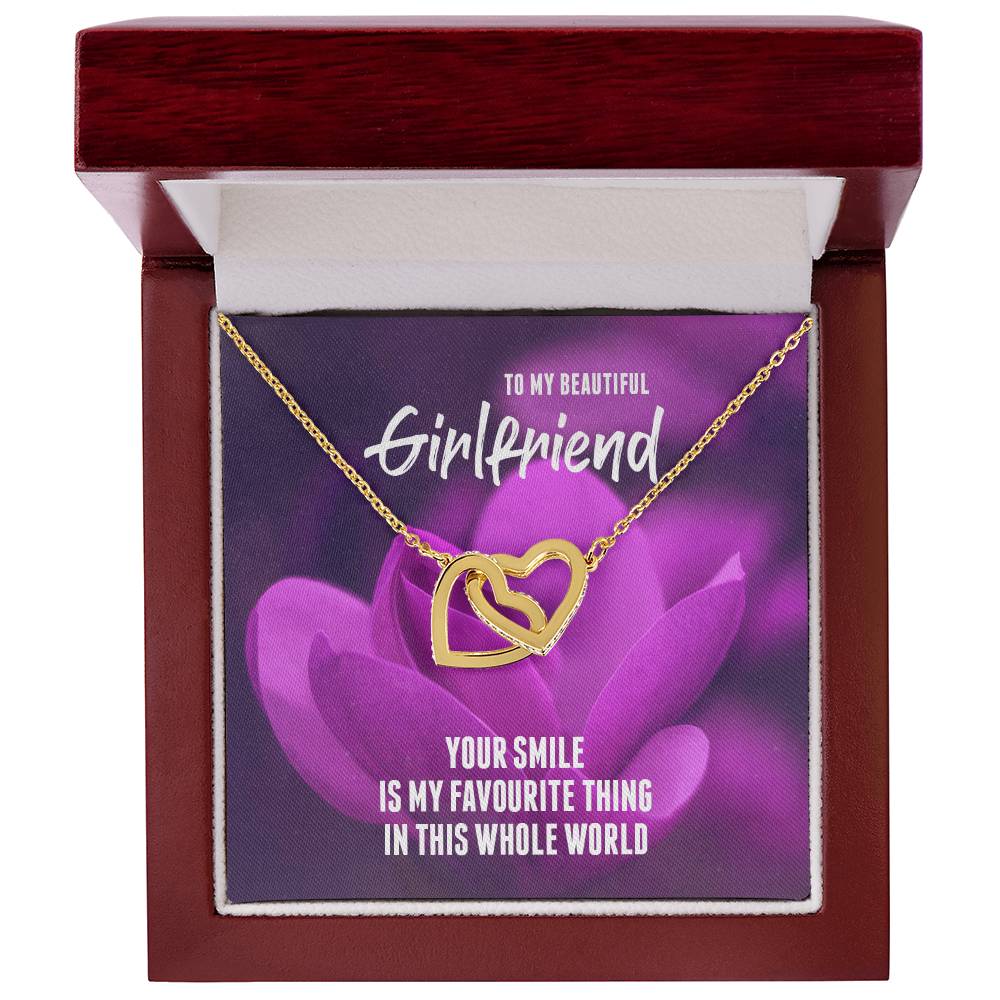 Interlocking Hearts - To My Beautiful Girlfriend Interlocking Hearts Necklace