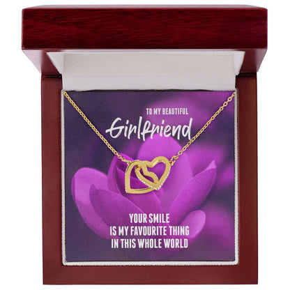 Interlocking Hearts - To My Beautiful Girlfriend Interlocking Hearts Necklace