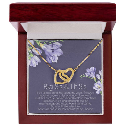 Big Sister And Little Sister Their Hearts As One Interlocking Hearts Necklace Birthday Gift