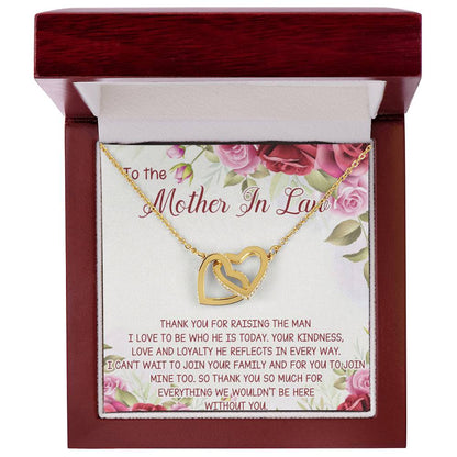 Mother In Law Necklace Gift Mother Of The Groom Jewelry Box Gift Mother In Law Wedding Gift Mother In Law Interlocking Hearts Necklace