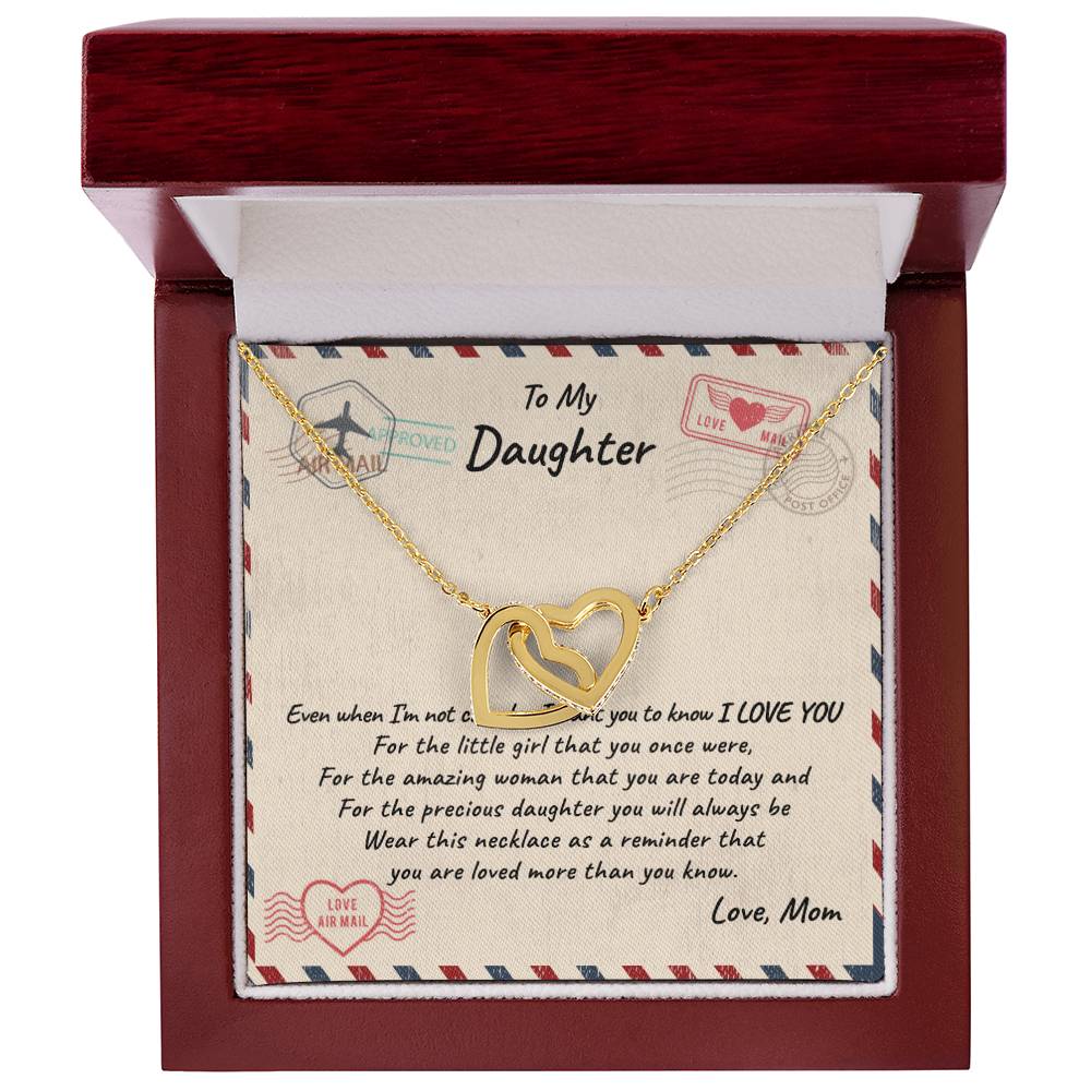 Special Gift For Daughter! Interlocking Hearts Necklace