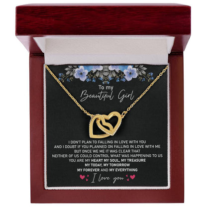Perfect Valentines Necklace Gift For Girlfriend Wife Future Wife Interlocking Hearts Necklace