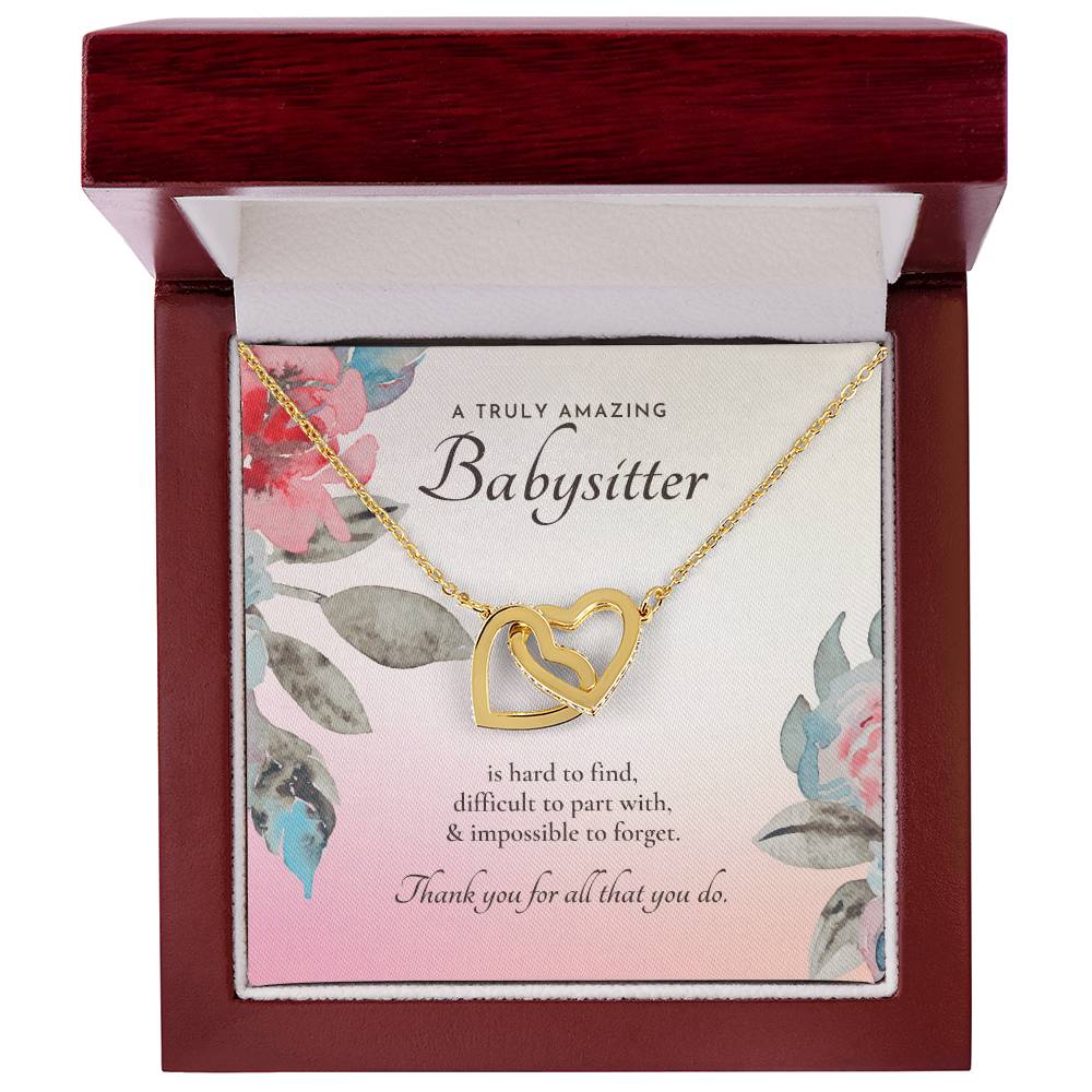 NANNYN~2 Interlocking Hearts Necklace