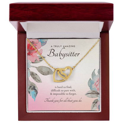 NANNYN~2 Interlocking Hearts Necklace