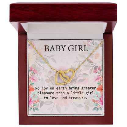 Mom To Be Gift Necklace It'S A Girl Necklace Gift New Baby Girl Gift For Mom It'S A Girl Jewelry Interlocking Hearts Necklace