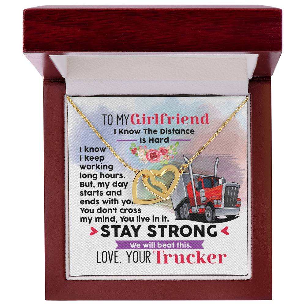 Gift For Girlfriend- Interlocking Heart Necklace Interlocking Hearts Necklace