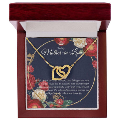 Mother In Law Gift Mom In Law Jewelry Mother'S Day Gift For Mother-In-Law Gift For Mother In Law Mother-In-Law Necklace Interlocking Hearts Necklace