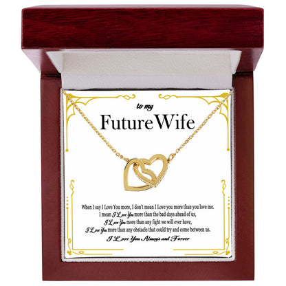 To My Future Wife - Interlocking Heart Necklace - So25 Interlocking Hearts Necklace