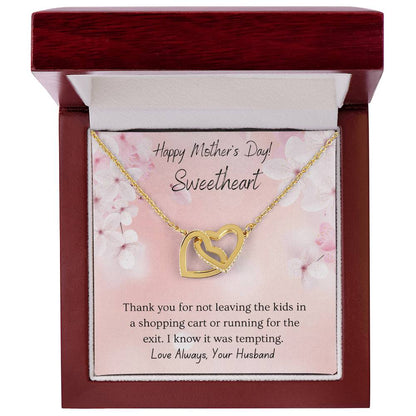 From Husband To Wife A Love Bond Interlocking Hearts Necklace