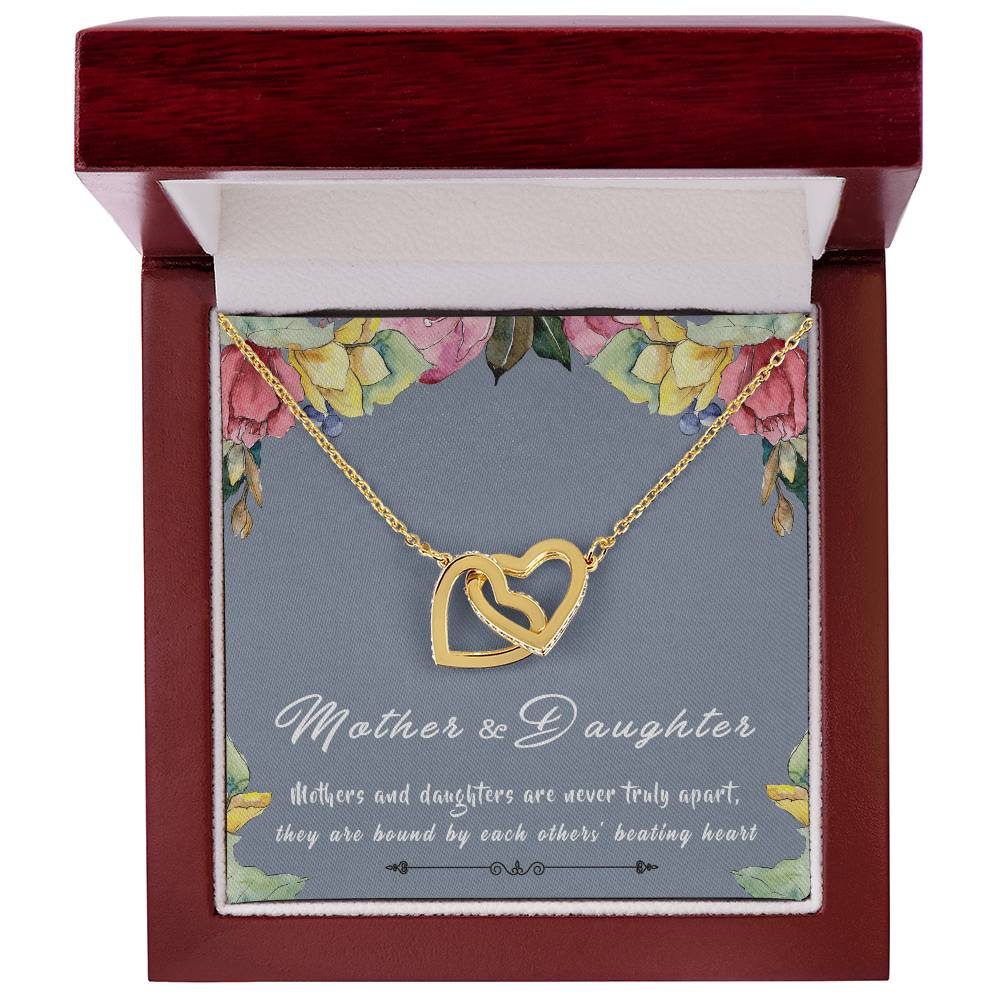Mother Daughter Heart Interlocking Hearts Necklace