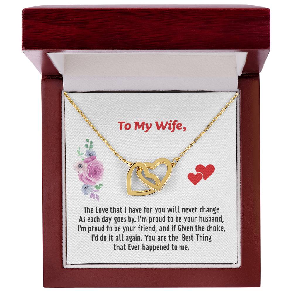 Gift For Wife - Interlocking Heart Necklace Interlocking Hearts Necklace