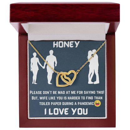 Gift For Wife Interlocking Hearts Necklace