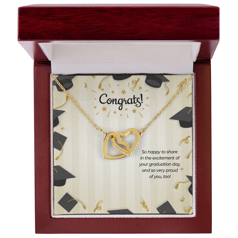 Happy Graduation - Interlocking Hearts Necklace