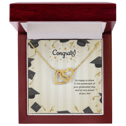 Happy Graduation - Interlocking Hearts Necklace