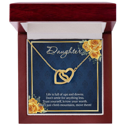 Necklace For Daughter From Mom Dad Daughter Birthday Necklace Interlocking Hearts Daughter Jewelry Giftpersonalized Necklace For Daughter Interlocking Hearts Necklace