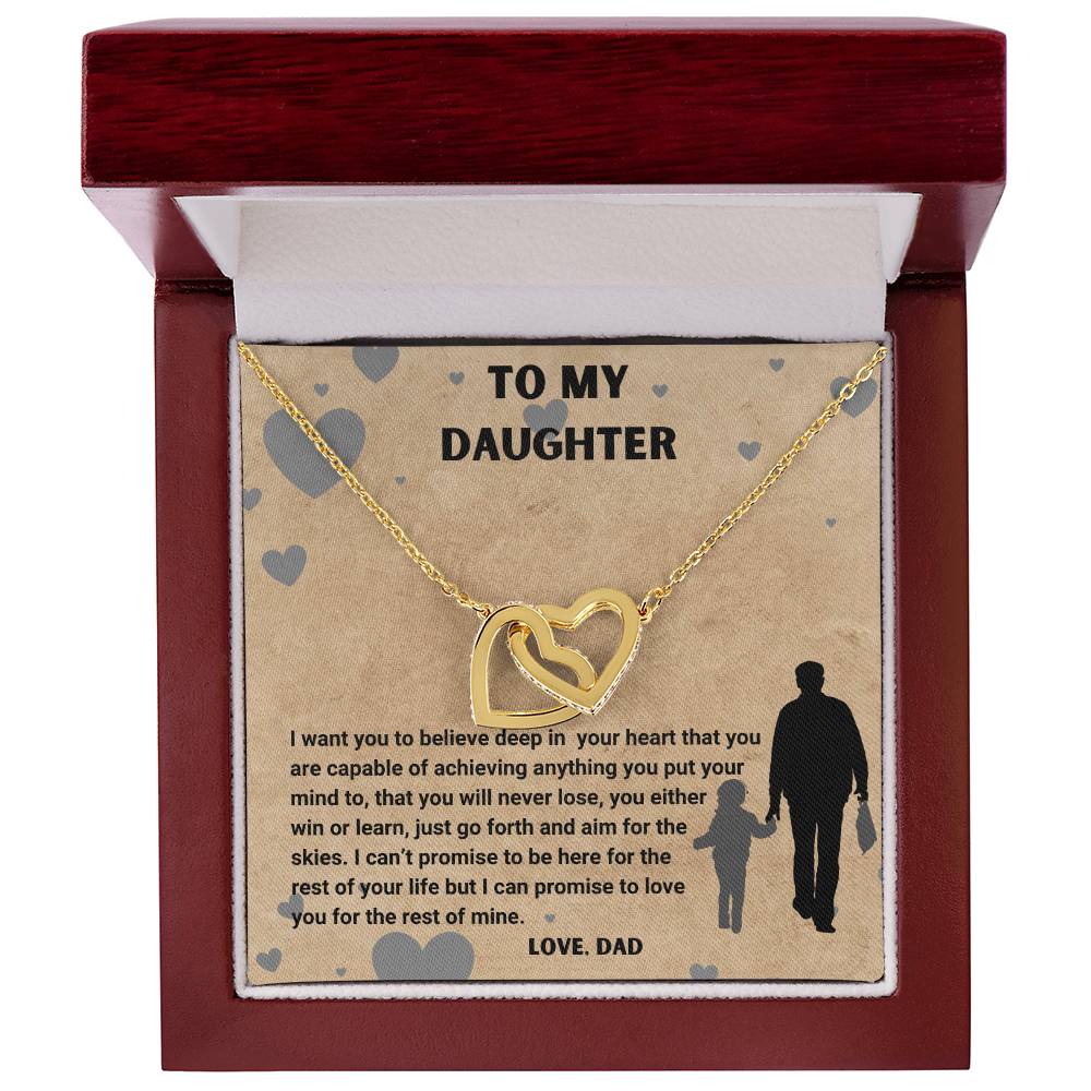 To My Daughter ?? Interlocking Hearts Necklace