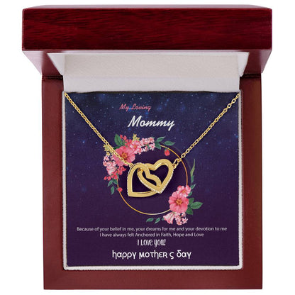 To My Mom Interlocking Hearts Necklace