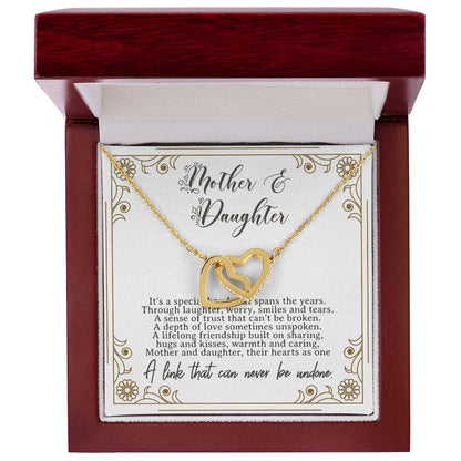 Mother Daughter Necklace Mothers Day Birthday Or Christmas Gift For Mother Or Daughter Interlocking Hearts Necklace Mother Quote