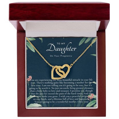Pregnancy Gift For Daughter Baby Shower Gift Mom To Be Gift Expecting Mom Gift Pregnant Daughter Gift From Mom Interlocking Hearts Necklace