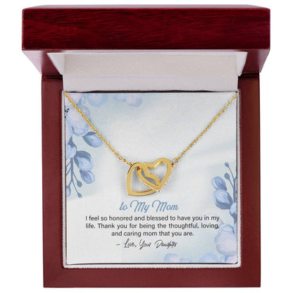 Amazing Gift For Your Mom Interlocking Hearts Necklace