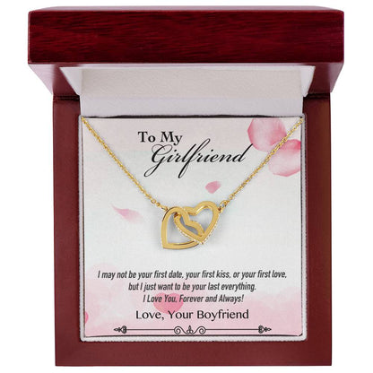 To My Girlfriend - Be Your Last Everything - Interlocking Heart Necklace Interlocking Hearts Necklace
