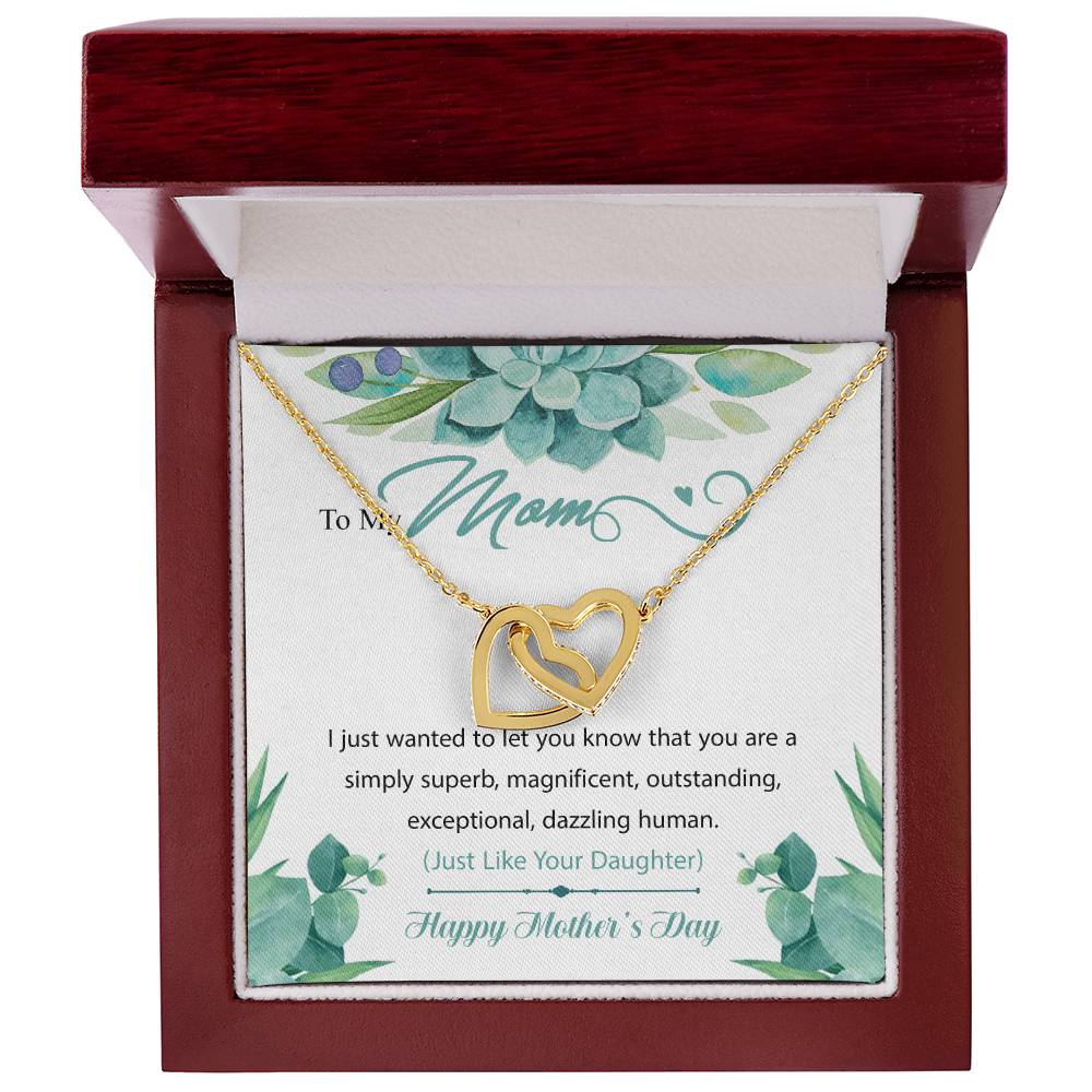 Interlocking Hearts To My Mom I Just Wanted To Let You Know That You Are A Simply Superb Interlocking Hearts Necklace
