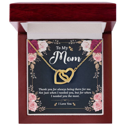 Interlocking Hearts Necklace - Best Birthday Gift For Mom