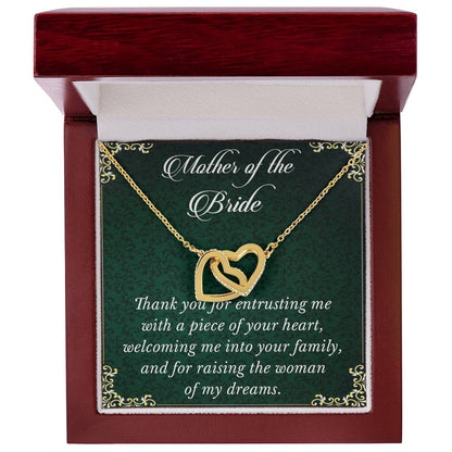 Mother Of The Bride Gift Personalized Mother Of The Bride Wedding Gift Mom Wedding Gift Mother Of The Bride Necklace Interlocking Hearts Interlocking Hearts Necklace