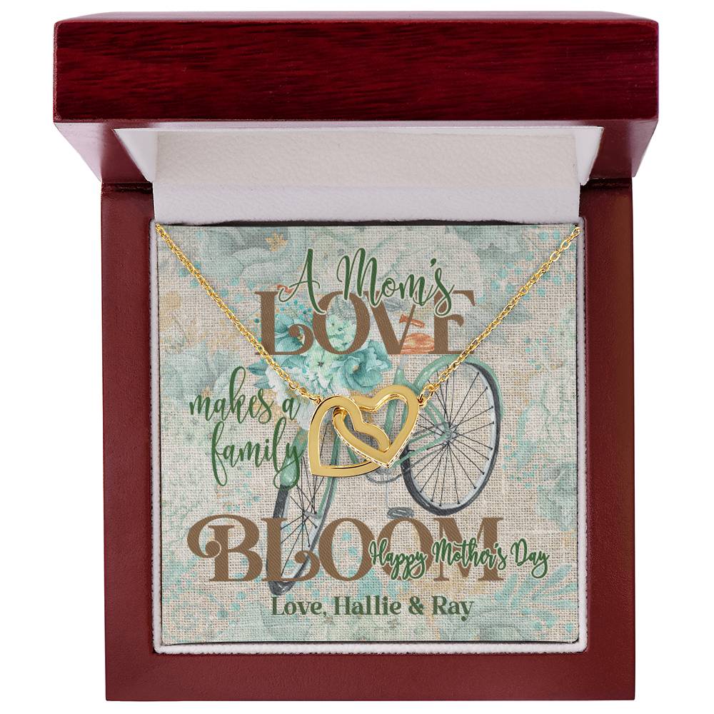 Mother'S Day Sparkly Necklace Two Hearts Pendant For Mom Gift For Your Amazing Mom And Stepmom Premium Quality Gift For Mom Interlocking Hearts Necklace