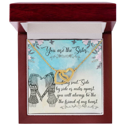 Sisters Heart Necklace Interlocking Hearts Necklace