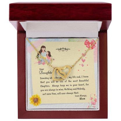 Pages Of My Life Interlocking Love Heart Necklace - Mother Daughter Necklace Interlocking Hearts Necklace