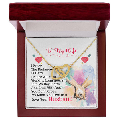 Gift For Wife - Interlocking Heart Necklace Interlocking Hearts Necklace