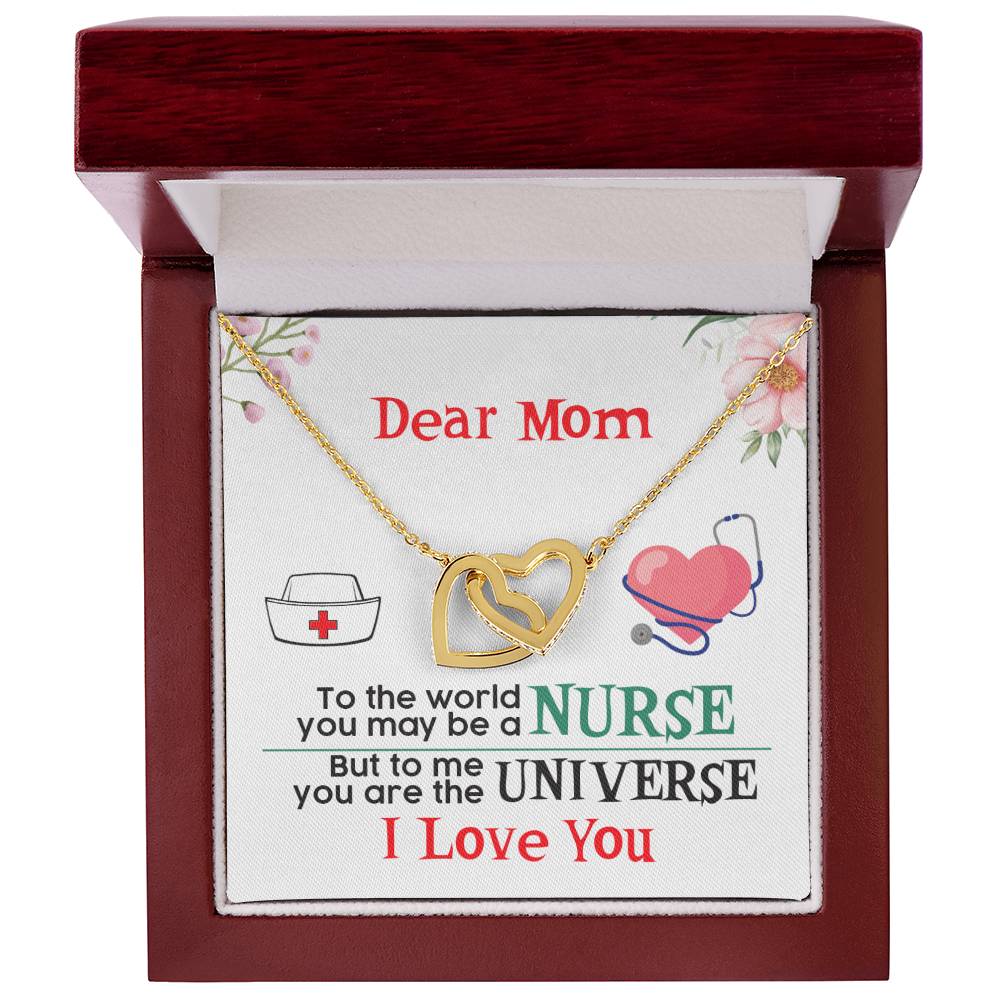 Gift For Mom - Interlocking Hearts Necklace