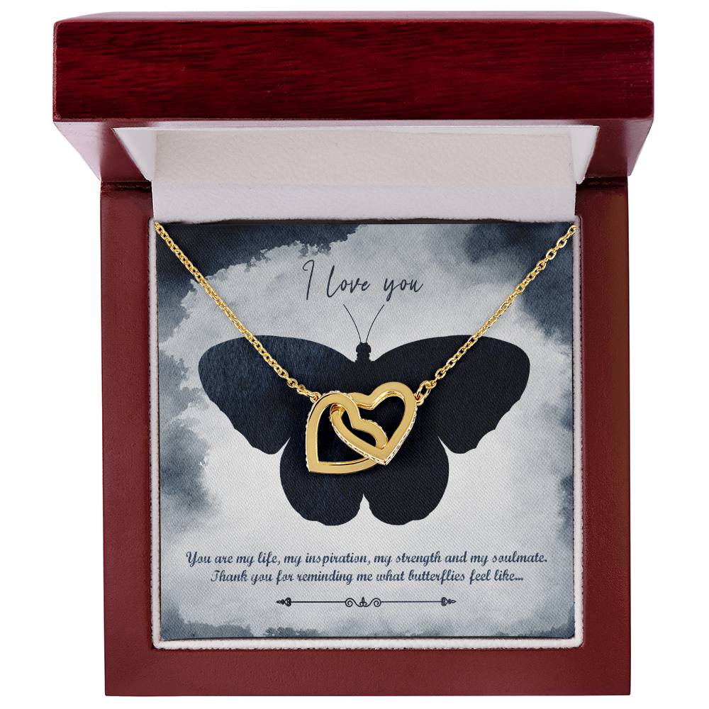 Interlocking Hearts Butterfly Interlocking Hearts Necklace