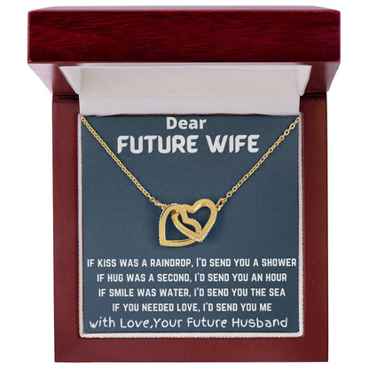 Gift For Future Wife Interlocking Hearts Necklace