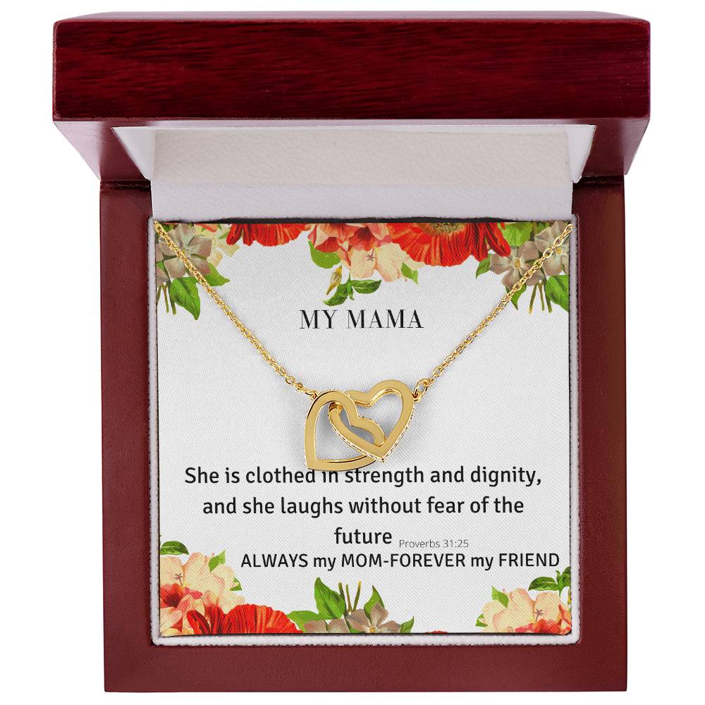 Gift For Mom-Necklace For Mama Interlocking Hearts Necklace