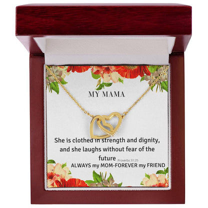 Gift For Mom-Necklace For Mama Interlocking Hearts Necklace