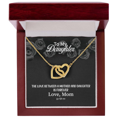 To My Daughter From Mom Interlocking Hearts Necklace Mother To Daughter Gift Birthday Gift To Daughter From Mom Daughter Necklace