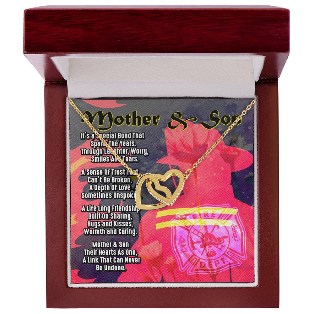 Gift For Mom- Interlocking Heart Necklace Interlocking Hearts Necklace