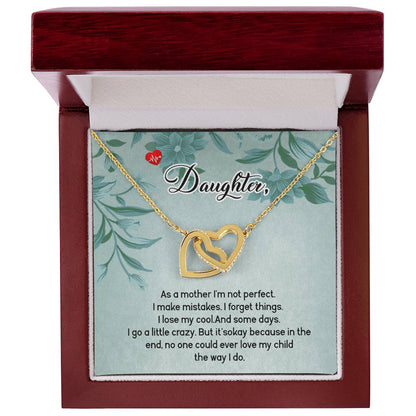 To My Daughter - Interlocking Hearts Necklace4
