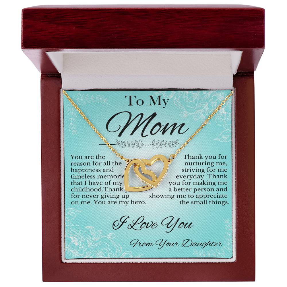 Mother'S Day Gifts From Daughter Gift Ideas 2021 Best Gifts For Mom 2021 Two Hearts Interlocking Hearts Necklace