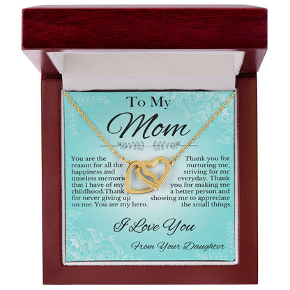 Mother'S Day Gifts From Daughter Gift Ideas 2021 Best Gifts For Mom 2021 Two Hearts Interlocking Hearts Necklace